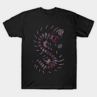 Black and Pink Centipede T-Shirt